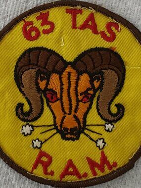 VINTAGE 63RD TAS TECTICAL AIRLIFT SQUARDRON RAM RESCURE AIRLIFT MAINTENANCE 4"